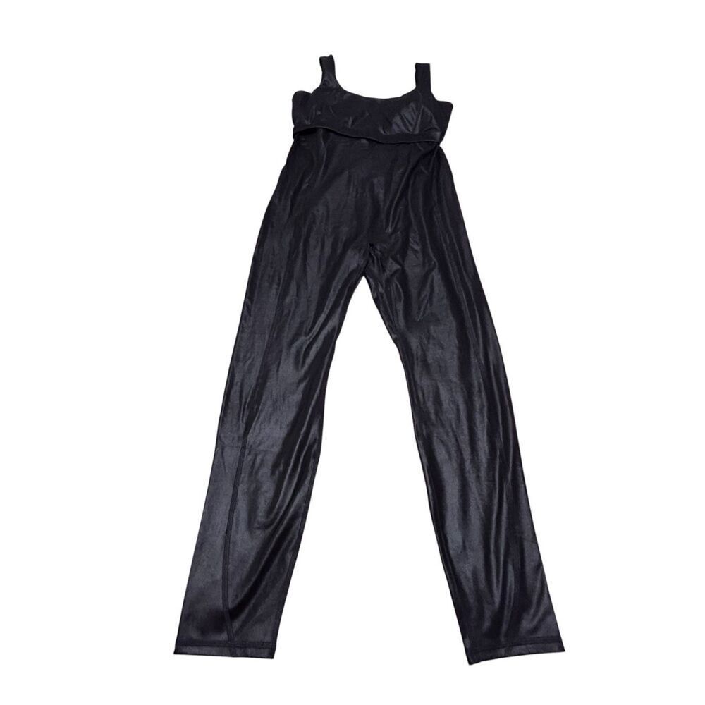NWT Fabletics K Khardashian Coated Black One Piece Jumpsuit XL cut out back - Picture 5 of 14